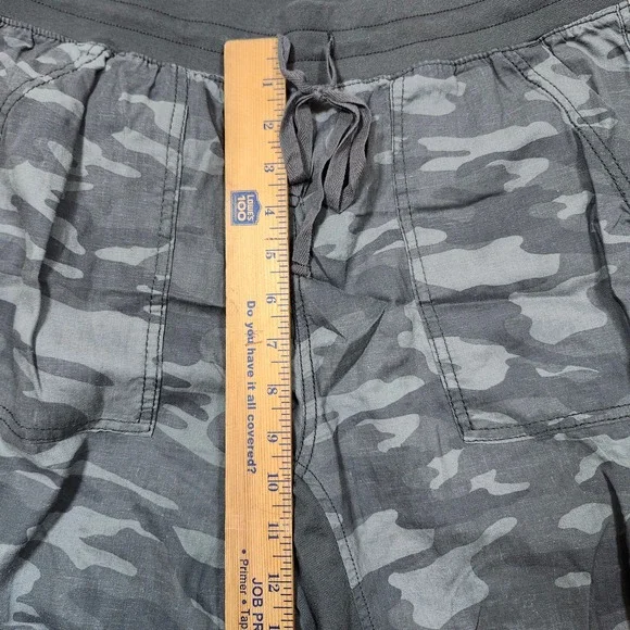 Seven7 Camo Utility Jogger Pants Women's S Linen Blend Drawstring - Picture 4 of 9